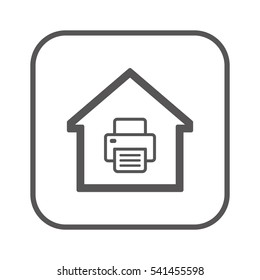 Fax  icon,  isolated. Flat  design.