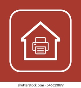 Fax  icon,  isolated. Flat  design.