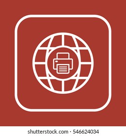 Fax  icon,  isolated. Flat  design.