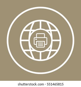 Fax  icon,  isolated. Flat  design.