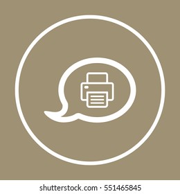 Fax  icon,  isolated. Flat  design.