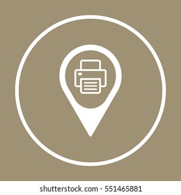 Fax  icon,  isolated. Flat  design.