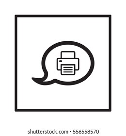 Fax  icon,  isolated. Flat  design.