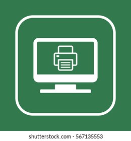 Fax  icon,  isolated. Flat  design.