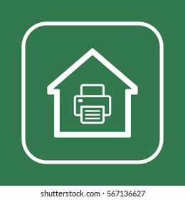 Fax  icon,  isolated. Flat  design.