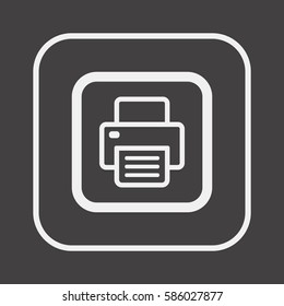 Fax  icon,  isolated. Flat  design.