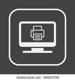 Fax  icon,  isolated. Flat  design.
