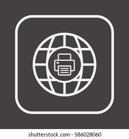 Fax  icon,  isolated. Flat  design.