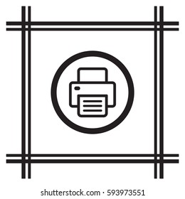 Fax  icon,  isolated. Flat  design.