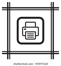 Fax  icon,  isolated. Flat  design.