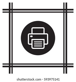 Fax  icon,  isolated. Flat  design.