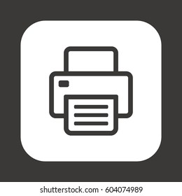 Fax  icon,  isolated. Flat  design.