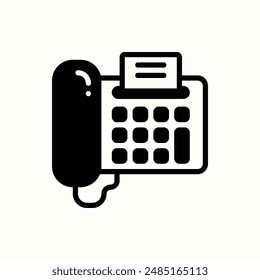 icono de fax, gadget de tema de icono de glifo aislado