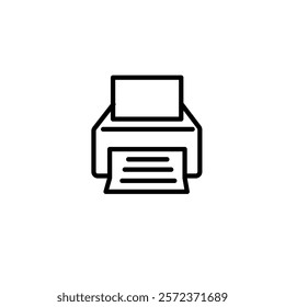 fax icon minimalist vector, office stationery. Simple outline shape, sign symbol line art. Electronic icon
