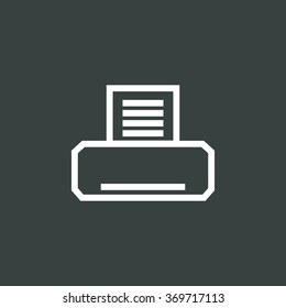 Fax icon on dark background with white color Fax icon on dark background with white color