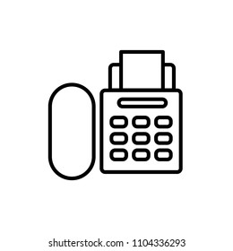 Fax Icon. Outline Icon Linear Style