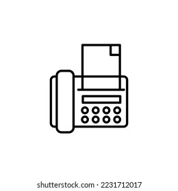 Fax icon outline style design. Fax vector illustration. isolated on white background.