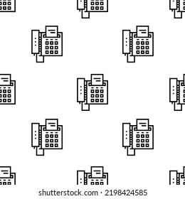 patrón de icono de fax. Patrón de fax sin inconvenientes sobre fondo blanco.