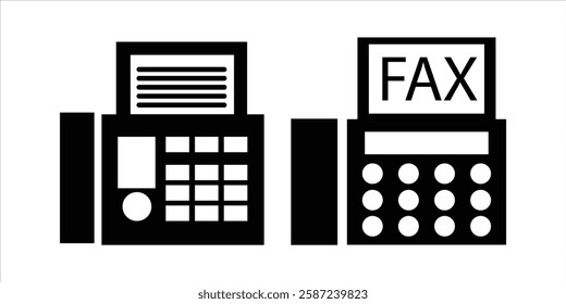 Fax icon set. Vector design