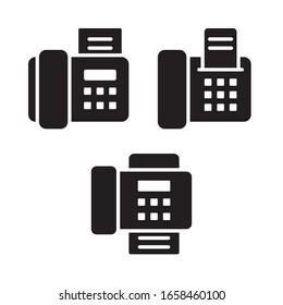 Conjunto de iconos de fax. Ilustración gráfica vectorial. Adecuado para diseño de sitios web, logotipo, aplicación, plantilla y ui. EPS 10.