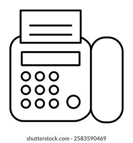 Fax icon in thin line style