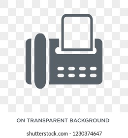 Fax icon. Trendy flat vector Fax icon on transparent background from Electronic devices collection. 