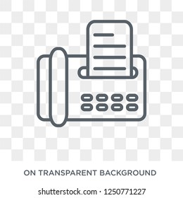 Fax icon. Trendy flat vector Fax icon on transparent background from Electronic devices collection. High quality filled Fax symbol use for web and mobile