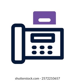 fax icon. vector dual tone icon for your website, mobile, presentation, and logo design.