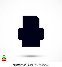 Fax icon, Vector EPS 10 illustration style