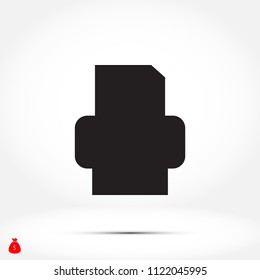 Fax icon, Vector EPS 10 illustration style