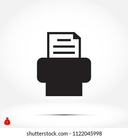 Fax icon, Vector EPS 10 illustration style