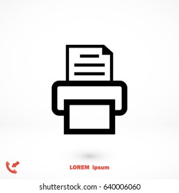 Fax icon, Vector EPS 10 illustration style