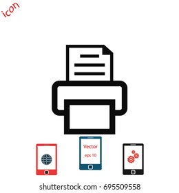 Fax icon, Vector EPS 10 illustration style