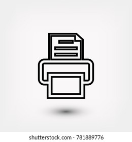 Fax icon, Vector EPS 10 illustration style