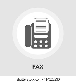 Fax icon vector. Flat icon isolated on the white background. Editable EPS file. Vector illustration.