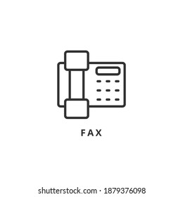 fax icon vector illustration. fax icon outline design.