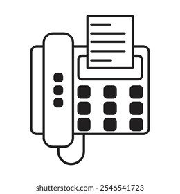 Fax icon vector on white background