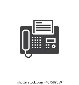 Fax icon vector, telefax solid logo illustration, pictogram isolated on white