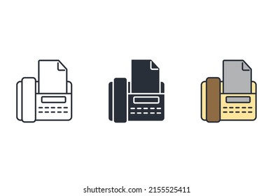 Fax icons  symbol vector elements for infographic web