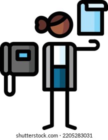 fax isolated design element stock illustration. Vector on a white background