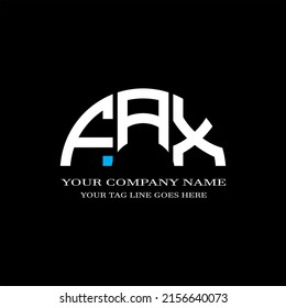 FAX letter logo creative design with vector graphic