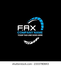 Diseño creativo de la carta FAX con gráfico vectorial, logotipo FAX simple y moderno. Diseño de alfabetos de lujo FAX  