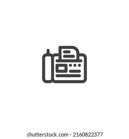 Fax line icon. linear style sign for mobile concept and web design. Fax outline vector icon. Symbol, logo illustration. Vector graphics