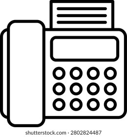 Fax Line Icon Vector Design