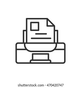 Fax linear icon. Thin line design