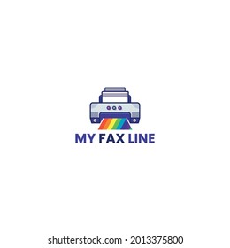 Fax  Logo Vector, Telefax Solid Logo Illustration