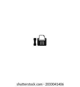 icono negro del fax fondo blanco aislado, para web, aplicación y presentación 