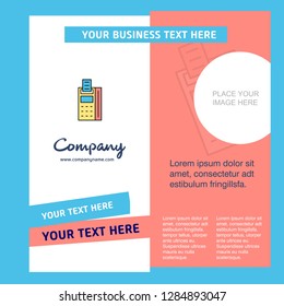 Fax machine Company Brochure Template. Vector Busienss Template