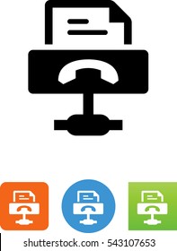 Fax Machine Connected To Network Icon