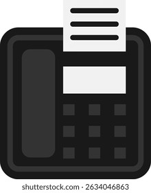 Fax Machine Device Icon Vector Flat Illustration